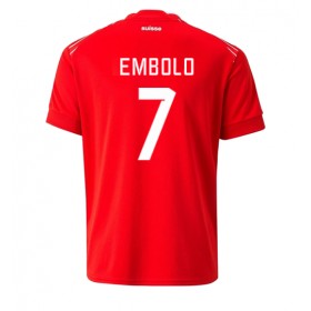 Herren Fußballbekleidung Schweiz Breel Embolo #7 Heimtrikot WM 2022 Kurzarm